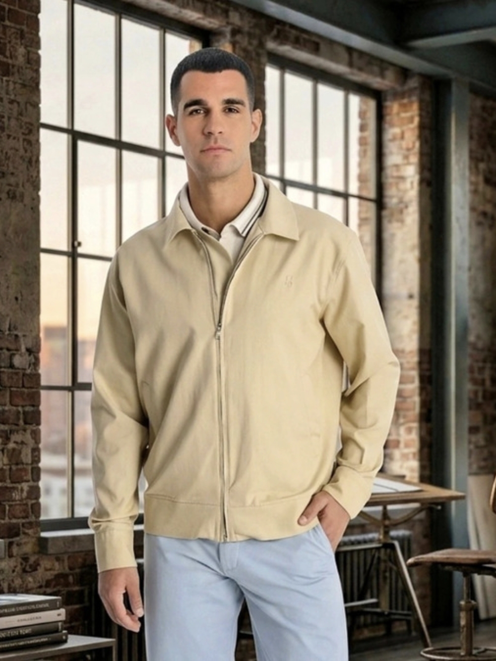 Vintage Mc GREGOR Drizzler Beige Jacket Size 42